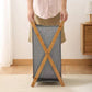 MHome Wooden Laundry Hamper Folding Laundry Basket X Frame Basket Washable Basket