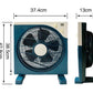 Condere Box Fan FS40-F12 12" - Powerful Desk Fan with 3 Speeds, 60-Min Timer, Oscillation, and Cool Air Flow for Home, Travel, and Window Use
