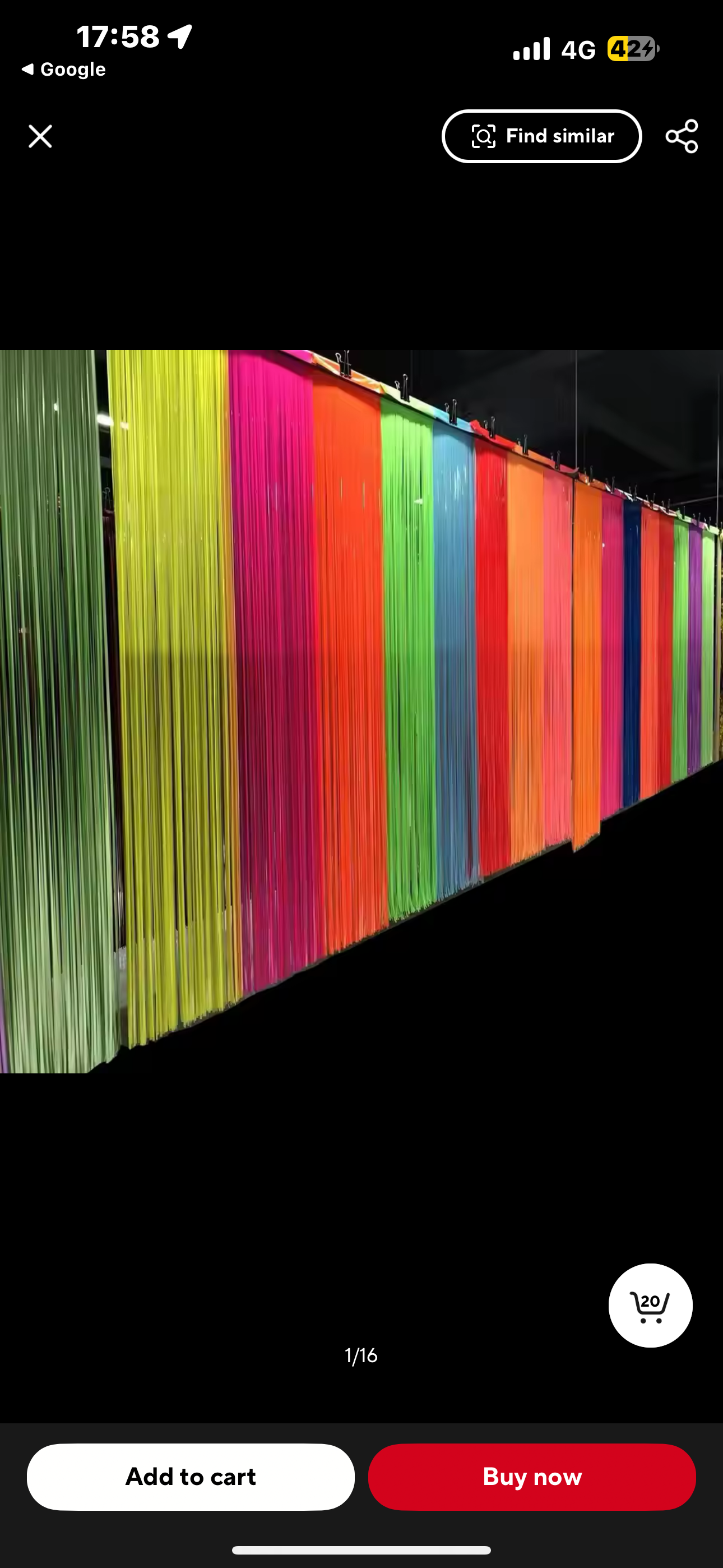 Party Decoration Foil Fringe Backdrop for Birthday , Wedding - 2M