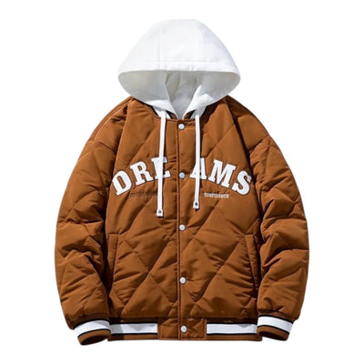 Men's Hooded Jacket College Jacket with Hoodie -Various Colours