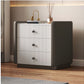 MFurn High Gloss 3 Drawer Bedside Rectangular Nightstand Cabinet
