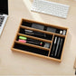 MHome Bamboo Cutlery-Multipurpose Tray - Kitchen Drawer Organiser with 5 Compartments - Durable, Durable, Eco-Friendly