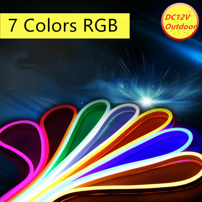 Neon Flexible Light Strip Rope Wall Bar Shop Open Sign 12Volt In/Outdoor Application- Various Colours 50M