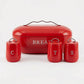 MHome 4-Piece Vintage Style Bread Bin And Canister Set-Various Colours