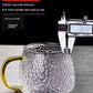 Stylish Simple Tumbler Glass, Glass Cup, Crystal Glass, Hammer Glass, Heat Resistant, Band, With Handle, Hot Water Drinking Cup