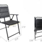 MFurn Dwight 3-Piece Outdoor Bistro Patio Set – Metal & Glass Table with 2 Chairs (Black)