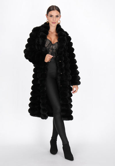 Ladies Faux Fur Coat-Various Colours