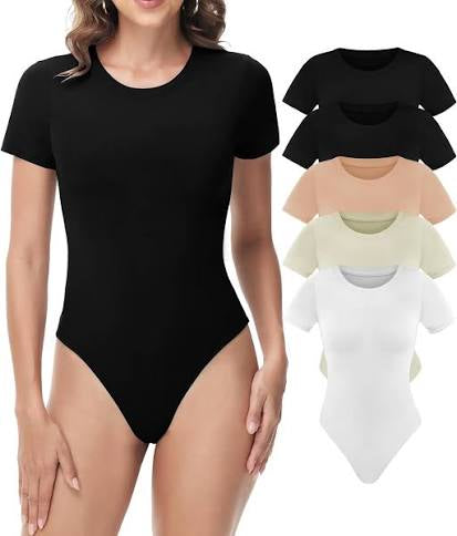 Ladies Shortsleeved Bodysuits-Various Colours