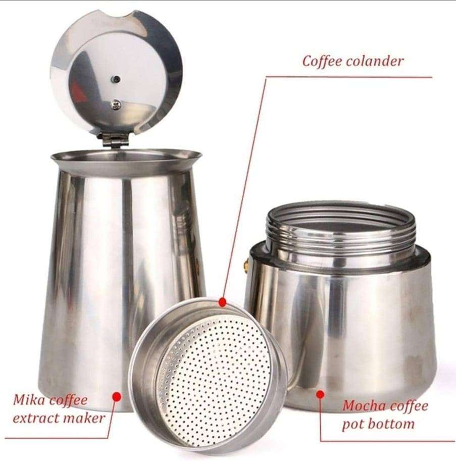 MHome Expresso Maker Stainless Steel - 2 Cup