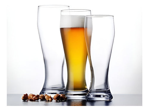MHome Tall Beer Glasses – 6pc Set (580ml)