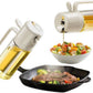 MHome 2-In-1 Oil Dispenser with Sprayer Bottle, White 2pc Set