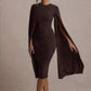Ladies Elegant Asymmetric Midi Dress-Various Colours