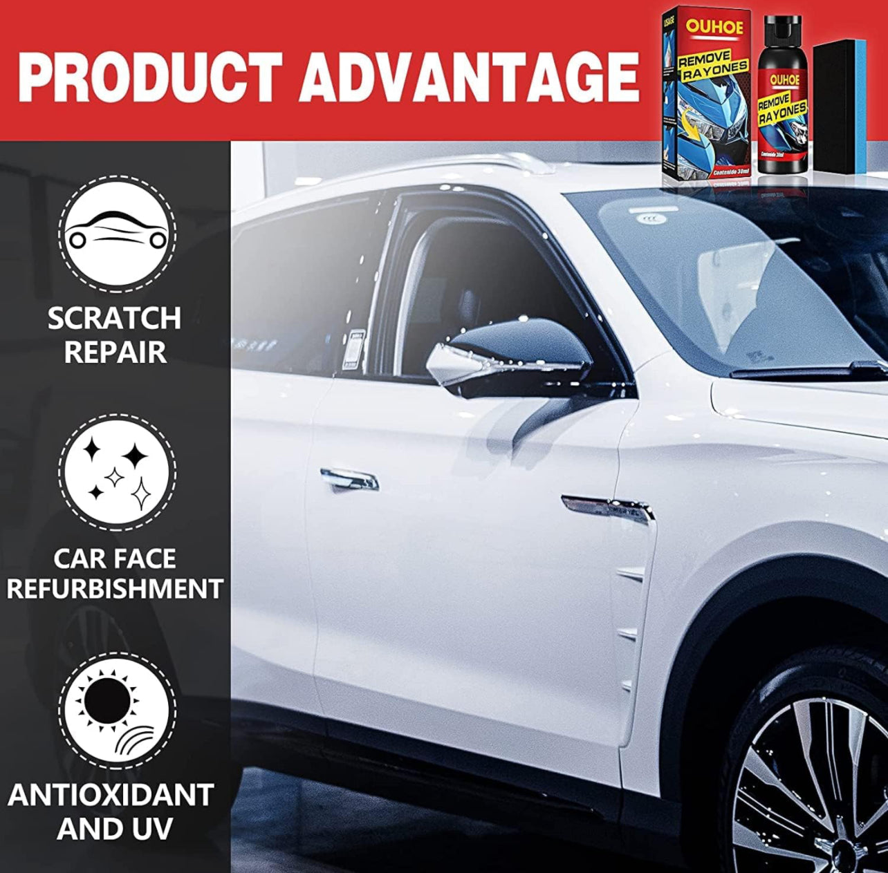 Car Scratch Remover, Scratch Remover Kit for Cars, Car Scratch Repair, Car Scratch Repair Kit, Car Paint Scratch Repair, Easily Repair Paint Scratches, Car Surface Slight Scratch Repair