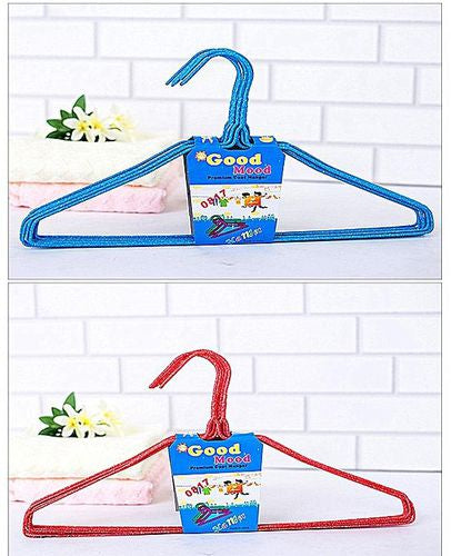 Steel Metal Tubular Kids Hangers Hanger With Plastic Coating In Assorted Colours 10pc Pack