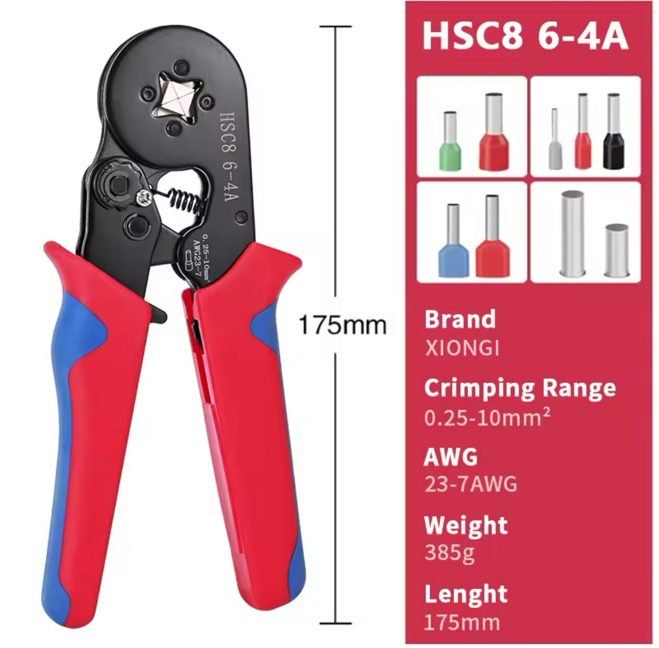 Crimping Pliers Tubular Terminal Crimper Wire Mini Crimper Tools Household Electrical Kit With 1200pc Lugs