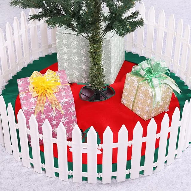 93cm Red Christmas Tree Skirt – Non-Woven Xmas Tree Decoration Mat