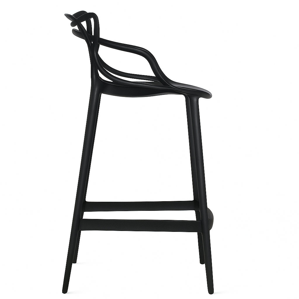 MFurn Modern Designer Bar Stool - Sleek Polypropylene Frame - Contemporary Bar Seating