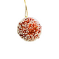 MHome 16-Piece Glitter Red Christmas Tree Ornaments – White Snow Dot Design
