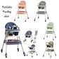 4-in-1 Adjustable Kid Dining Chairs with Five-Point Snap Button