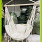 Hammock Chair Swing Removable Support Rod, Hanging Hardware Kit, with Side Pockets for Indoor and Outdoor Home Bedroom