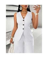 Women’s Elegant 2pc Pant/Vest - Various Colours