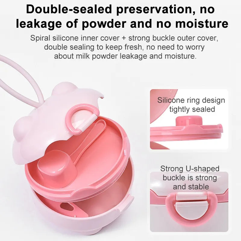 Portable Cute Baby Food Storage Cup With a Spoon