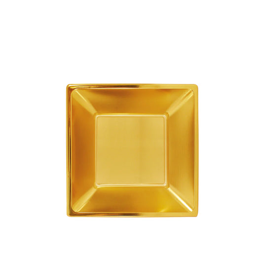 Metallized Square Plastic Plate 18 Cm