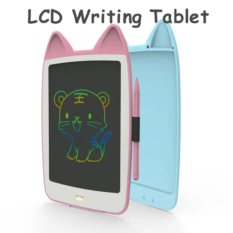 Kids Cat Ear Writing/Drawing Tablet With Stylus 7″