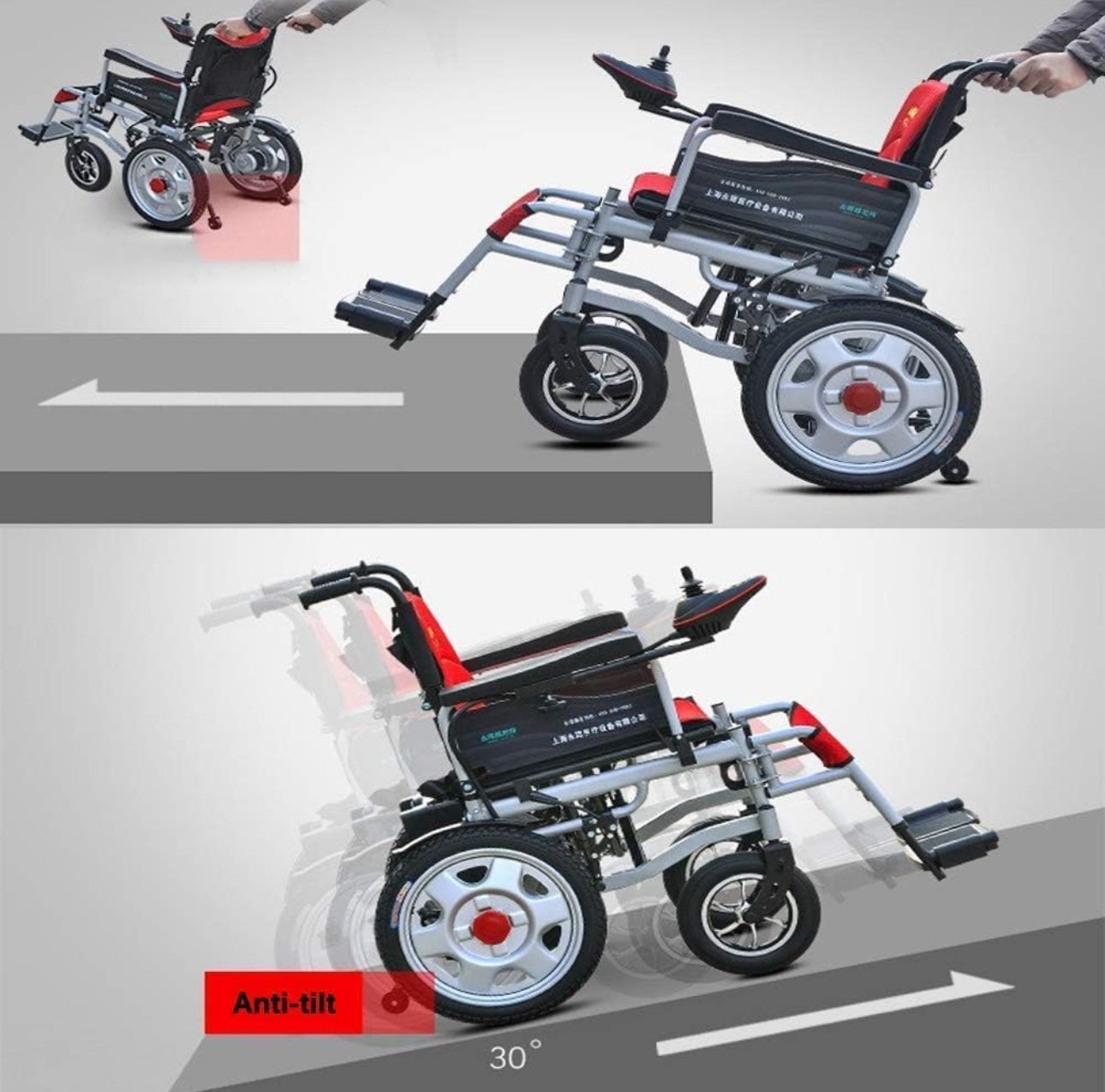 M-Care
Heavy Duty Electric Wheelchair, Foldable and Lightweight Powered Wheelchair,Joystick, Weight Capacity 150Kg