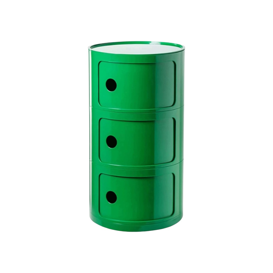 MHome 3 Tier Rounded Cabinet – Detachable Round Nightstand & Lightweight End Table with Storage