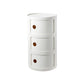 MHome 3 Tier Rounded Cabinet – Detachable Round Nightstand & Lightweight End Table with Storage