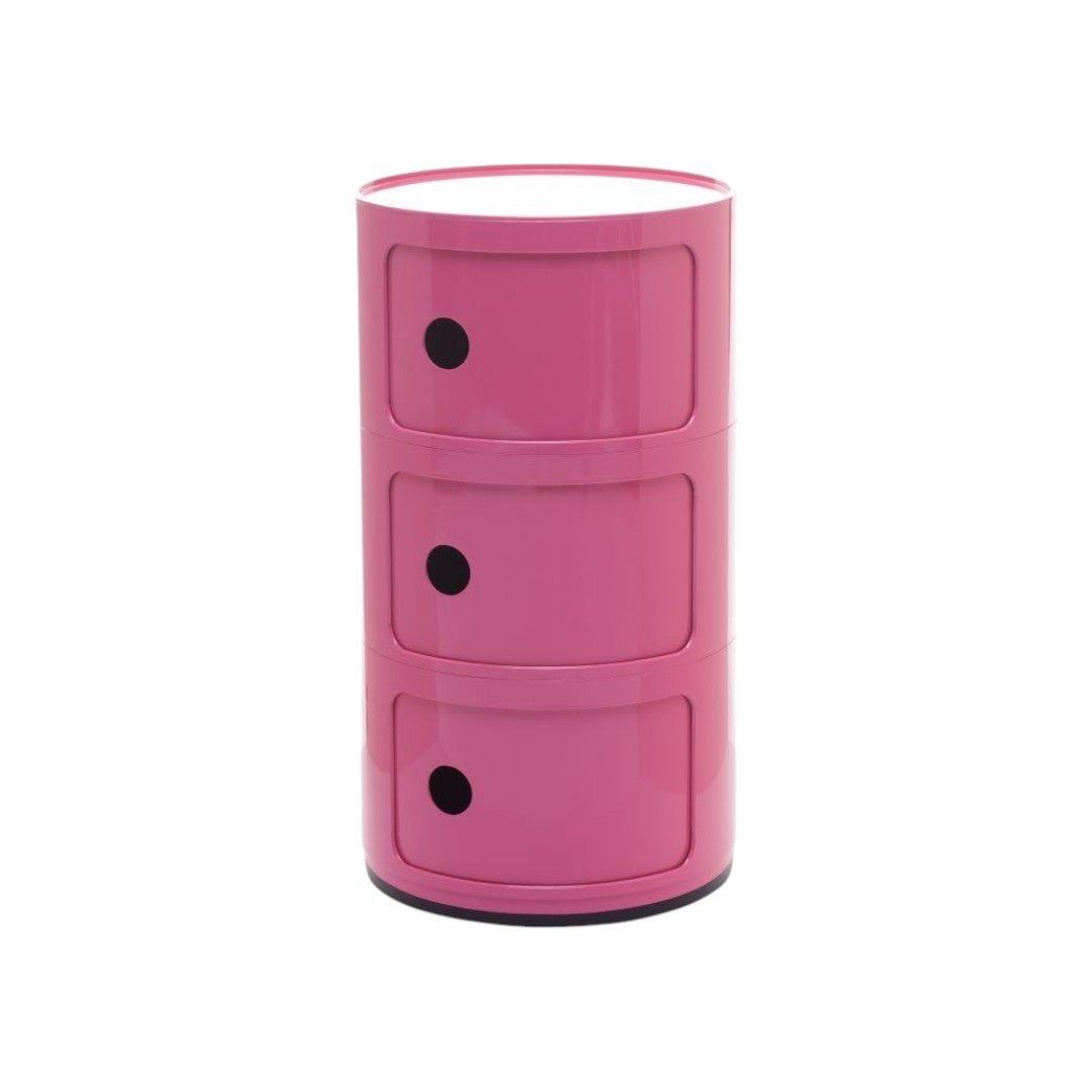 MHome 3 Tier Rounded Cabinet – Detachable Round Nightstand & Lightweight End Table with Storage