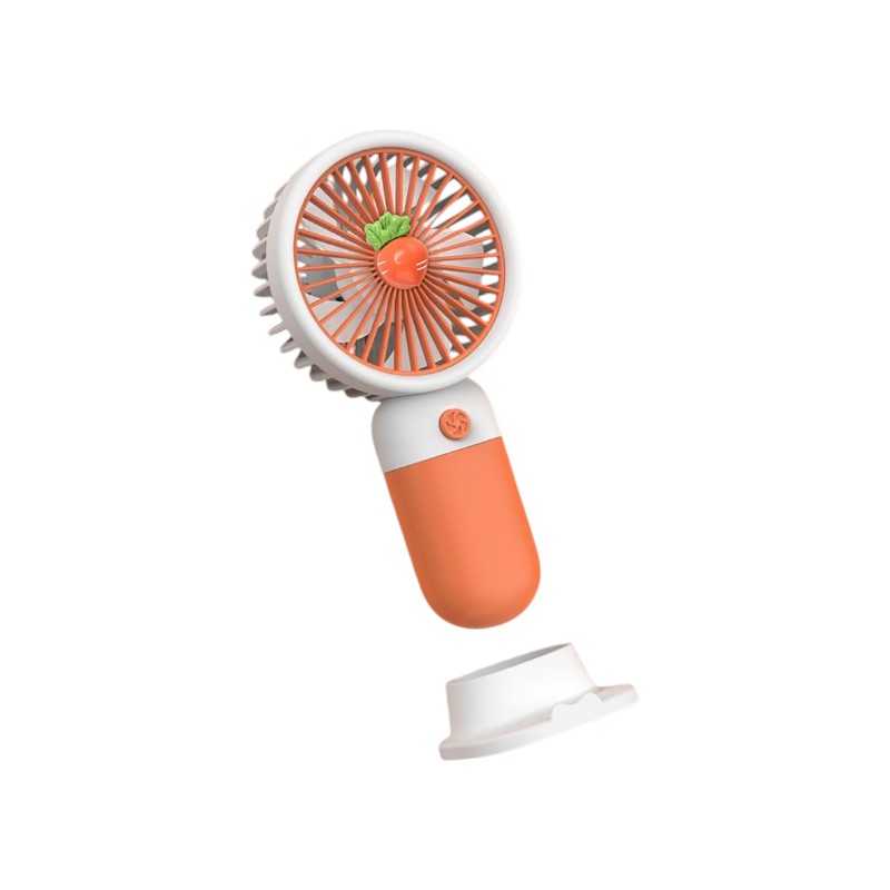 MTech Portable Handheld Fan – Strong Wind, Noiseless, Rechargeable Mini Fan With Base