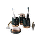 MHome 4-Piece Bathroom Accessory Set – Soap Dispenser, Soap Dish & Toothbrush Holders