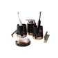 MHome 4-Piece Bathroom Accessory Set – Soap Dispenser, Soap Dish & Toothbrush Holders