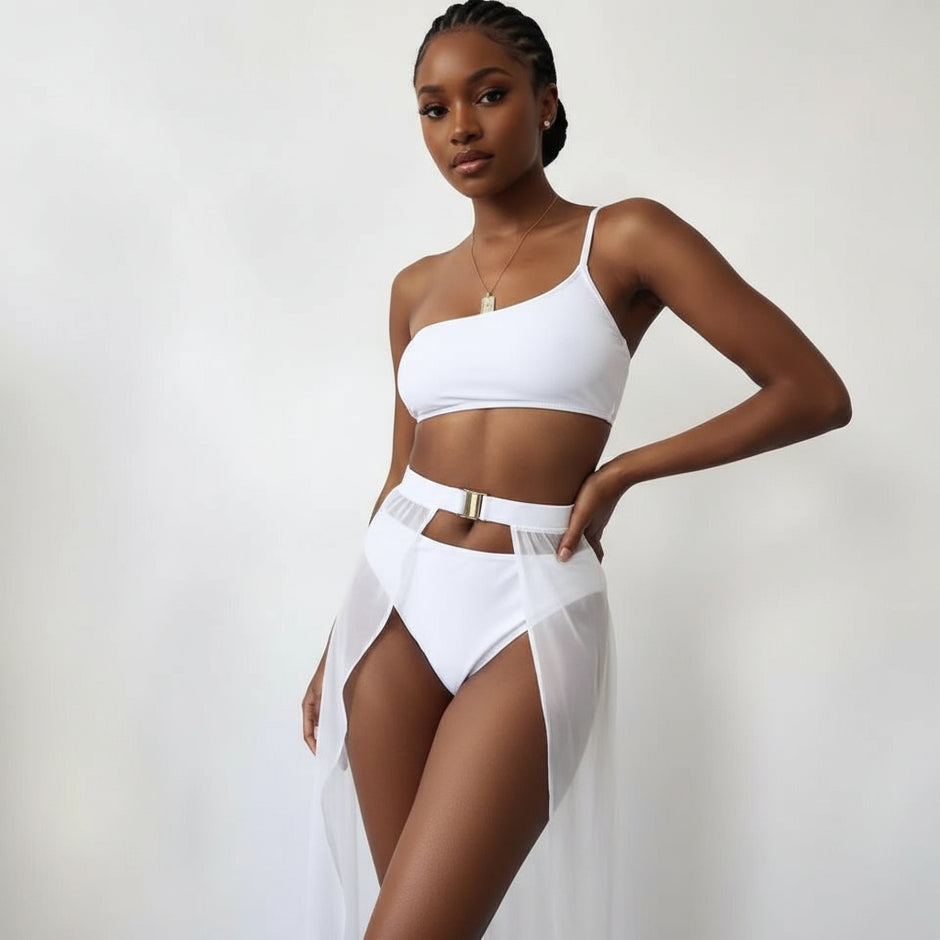 Women’s Sexy 3 Pieces Bikini Set Swimsuit and Beach Cover-Up-Various Colours