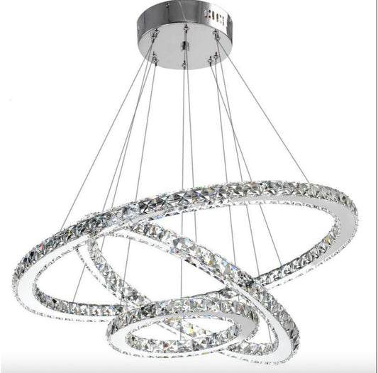 Crystal Chandelier Light Three Rings