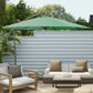 Patio Umbrellas Outdoor Market Umbrellas with Cross Base, Easy Tilt Adjustment(Green)