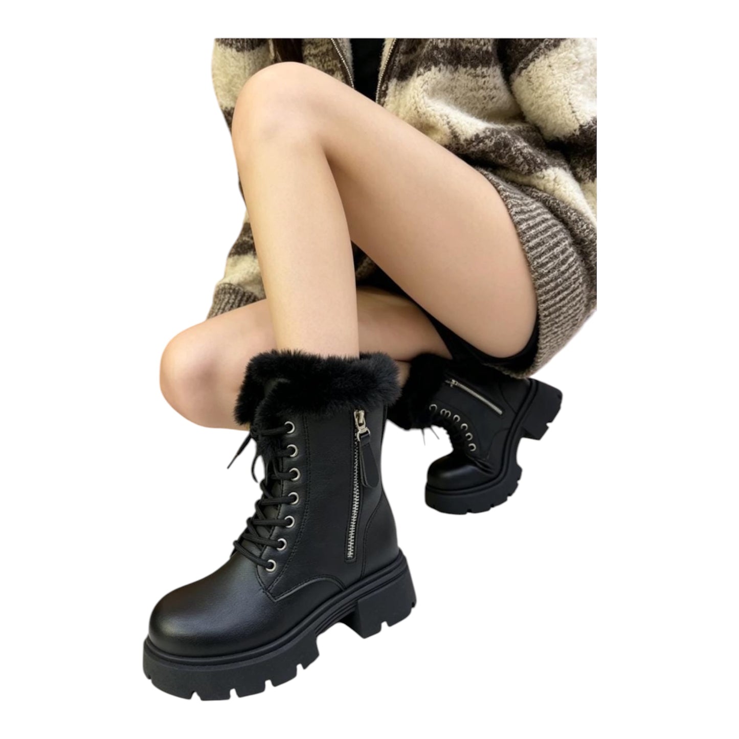 Women's Winter Ankle Boots, Velvet Padded Ankle Boots, Warm Thick Soles Cotton Ankle Boots, Short Ankle Boots, Non-Slip