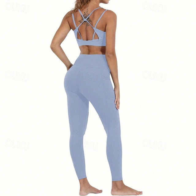 Mwear Women's Yoga Pants/Leggings Pocket High Waist Yoga Gym Pants