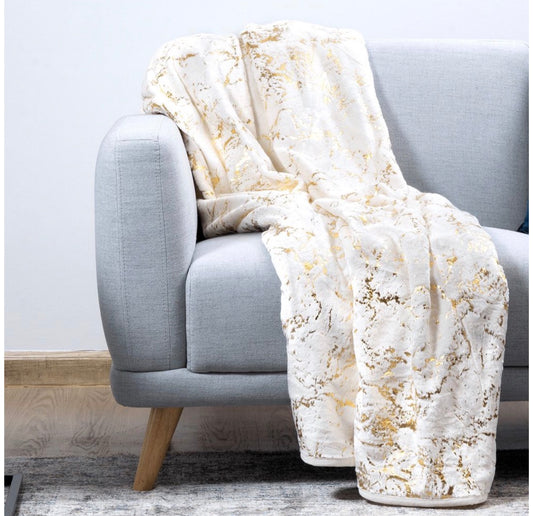 MHome Plush Throws – Gold Collection 1 Ply