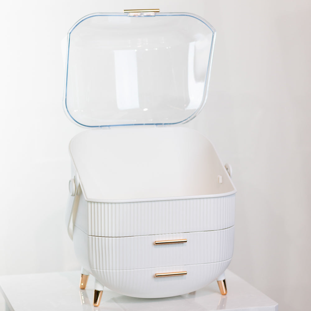 Cosmetics Storage Box 2 Drawer Various Colours