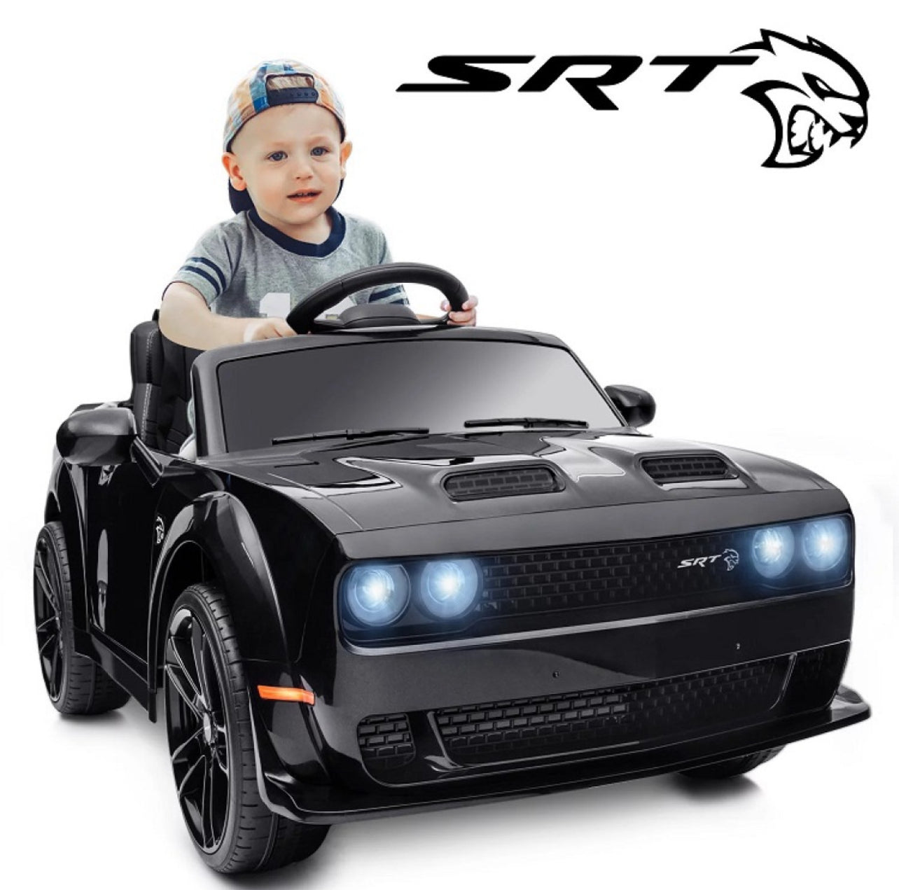 Licensed Dodge Challenger SRT 12V Electric Car for Kids with Remote Control