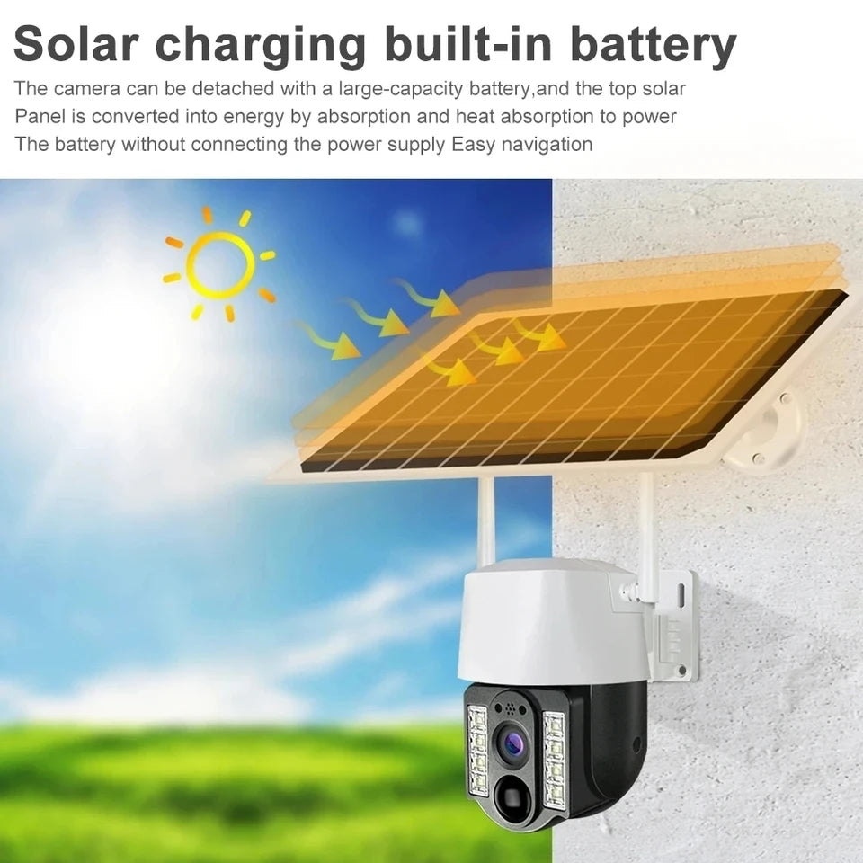 4G Solar Powered Surveillance Camera V380 Pro App