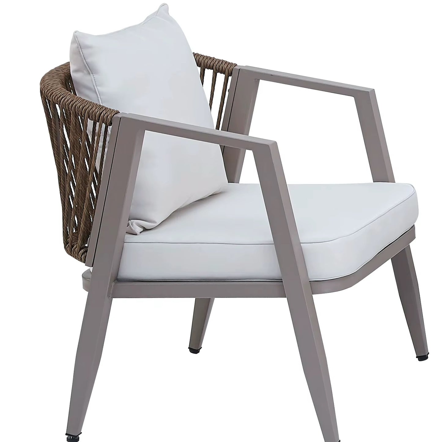 MFURN Pesci Woven Rope Style Outdoor Patio Set 4pc
