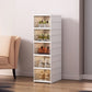 MHome Foldable Stackable Shoe Storage Box: Clear-Door Shoe Organiser