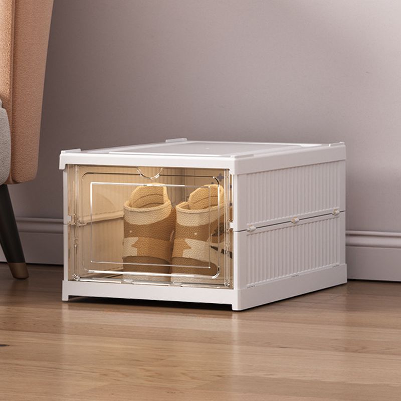 MHome Foldable Stackable Shoe Storage Box: Clear-Door Shoe Organiser