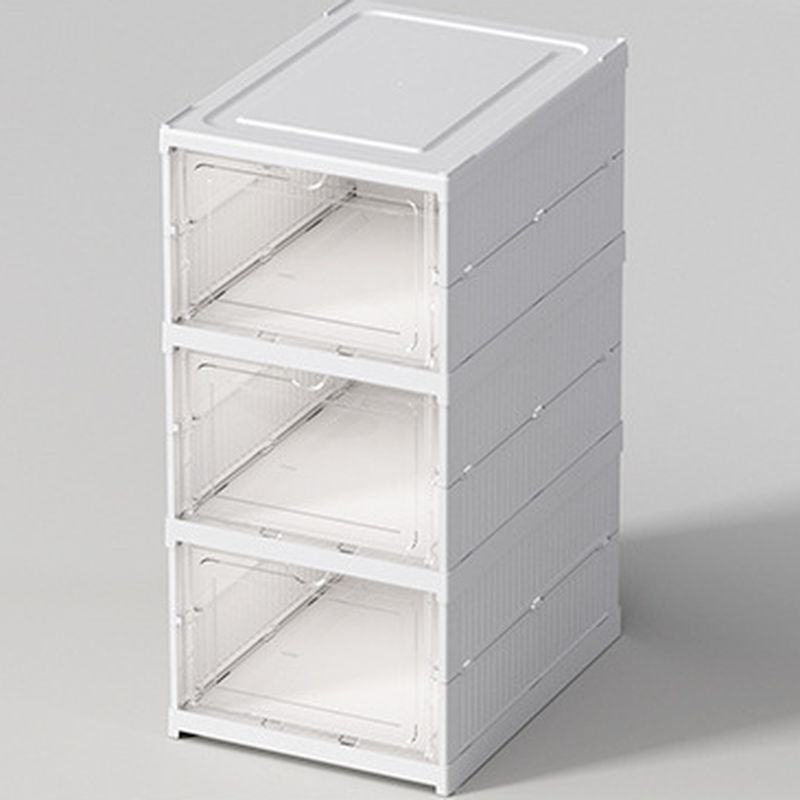 MHome Foldable Stackable Shoe Storage Box: Clear-Door Shoe Organiser