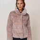 Ladies Faux Fur Cropped Jacket-Various Colours