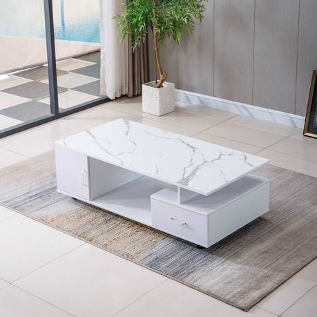 Contempory Coffee Table – White + Black